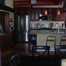 Eclectic Dining Room with black dining room furniture