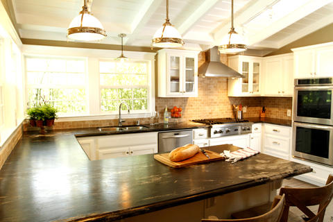 Eclectic Kitchen with stainless steel appliances