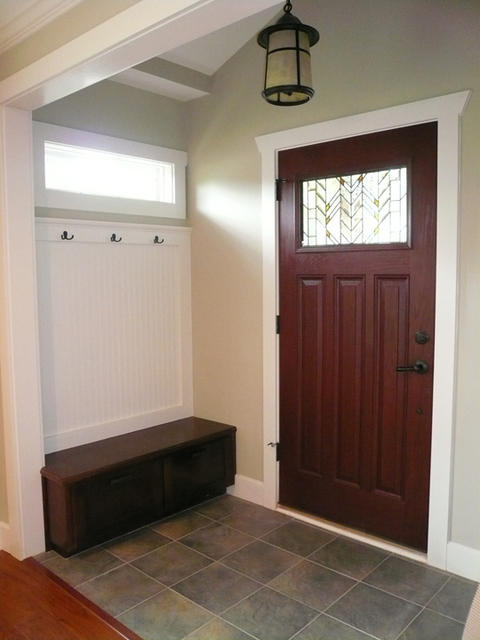 Traditional Entry with traditional style entry with coat rack and storage bench