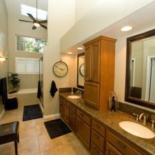 Contemporary Master Bathroom with stainless steel sink faucets