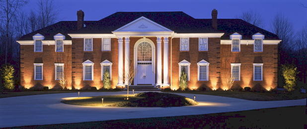 Colonial Home Exterior In Whiteford Pediment Window By Colonial Home Exterior In Whiteford Pediment Window By Outdoor Lighting Perspectives Baltimore Llc