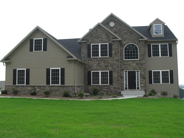 Traditional Home Exterior In Bethlehem Large Shrub By Rustic