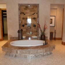 Contemporary Master Bathroom with oil rubbed bronze fixtures
