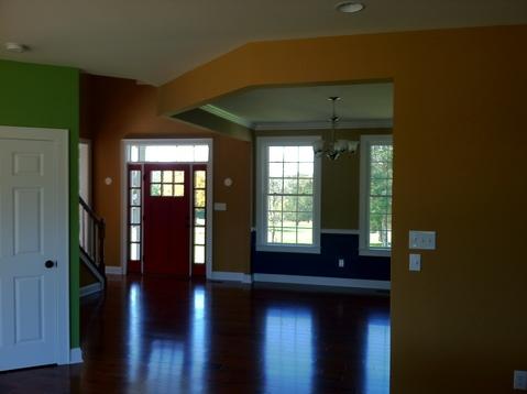 Eclectic Entry with side light windows