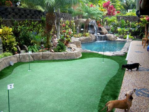 Eclectic Pool with pebble concrete
