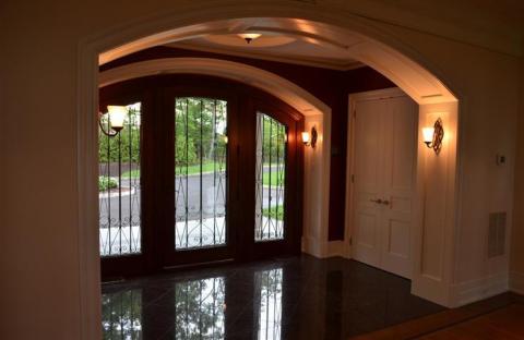 Traditional Entry with picture frame moulding