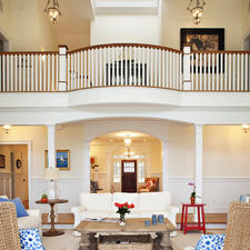 Eclectic Family Room with eclectic family room with colonial cape cod and traditional elements