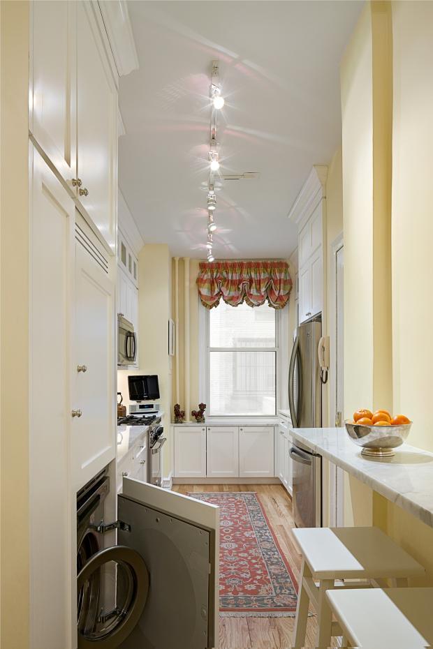Eclectic Laundry Room with stainless steel appliances