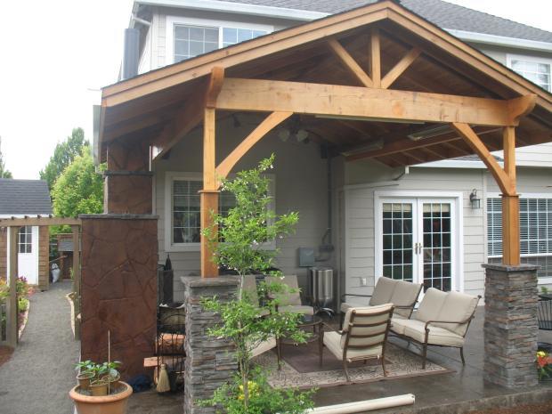 Traditional Patio with white framed windows and doors