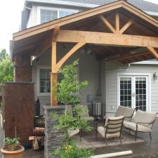 Traditional Patio with white framed windows and doors