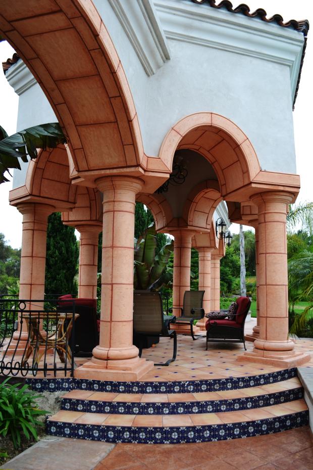 Tuscan Patio with spanish colonial revival