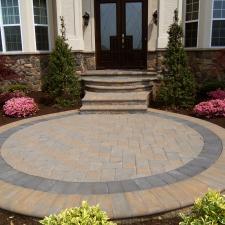Traditional Patio with cobblestone accent siding