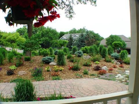 Transitional Landscape with circle at the end of walk way