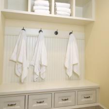 Traditional Closet with wainscoting wood wall paneling
