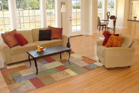 Traditional Family Room with upholstered chair and sofa