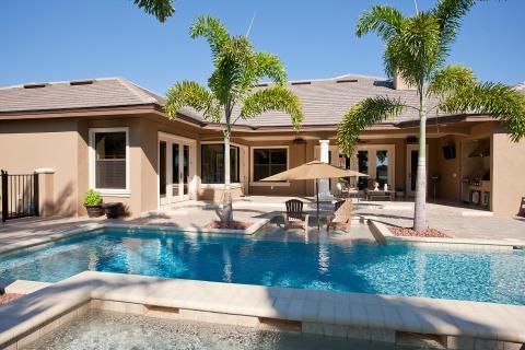 Contemporary Patio with single hung windows