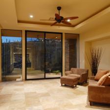 Contemporary Sunroom with floor to ceiling windows
