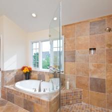 Traditional Master Bathroom with stainless steel plumbing fixtures