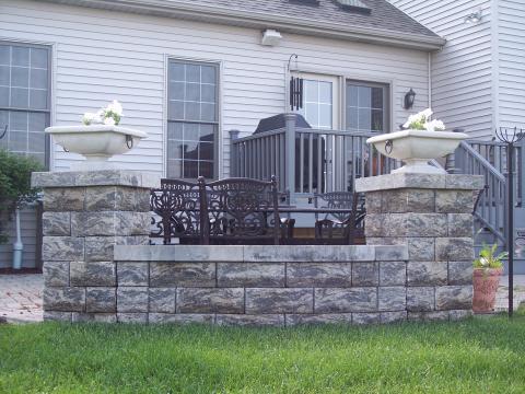 Transitional Patio with black outdoor sconce lighting