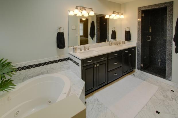 traditional master bathroom grey traditional master bathroom with white marble tile flooring black accent in denver bathroom cabinets traditional master bathroom grey traditional master bathroom with white marble tile flooring black accent in denver bathroom cabinets