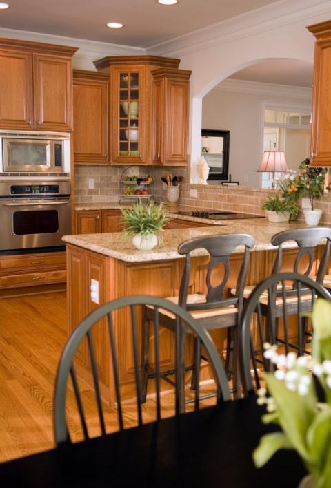 Eclectic Kitchen with stainless steel appliances