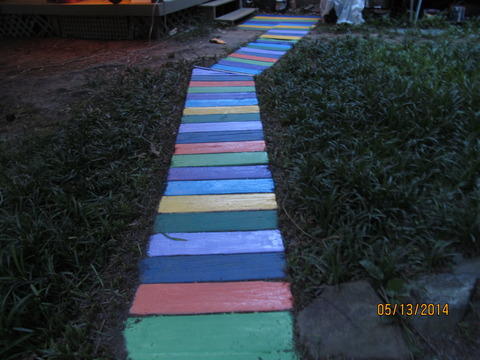 Eclectic Landscape with stepping stones