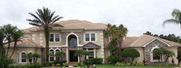Home Exterior with terra cotta roof tiles