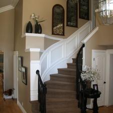 Traditional Entry with black small round top side table