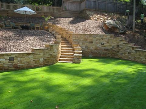 Traditional Landscape with gravel landscaped area