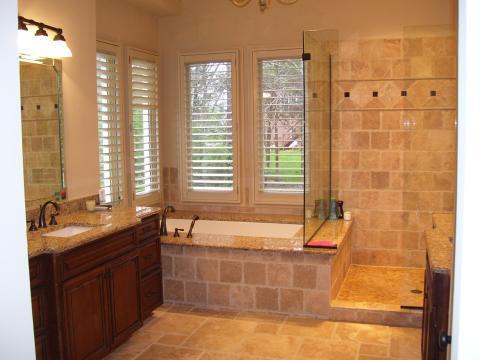 Contemporary Bathroom with oil rubbed bronze faucets