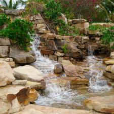 Transitional Landscape with large water fall feature