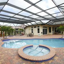 Traditional Pool with window ceiling and walls