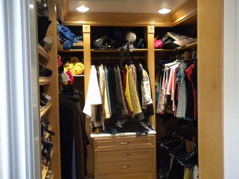 Traditional Closet with closet organization