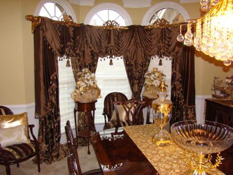English Dining Room with half moon windows