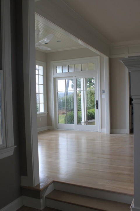 Traditional Sunroom with sliding glass doors
