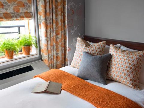 Traditional Bedroom with white painted walls