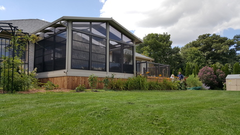 Contemporary Sunroom with weather master windows