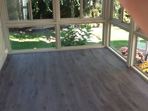 Contemporary Sunroom with aluminum frame windows