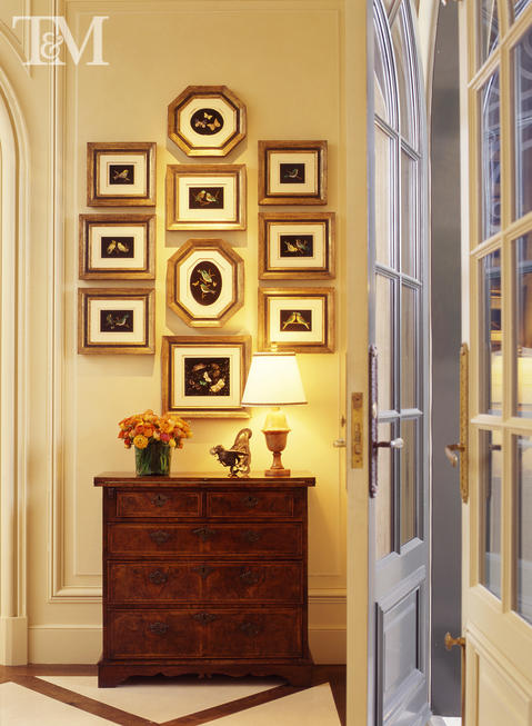 Traditional Entry with entry hall dresser