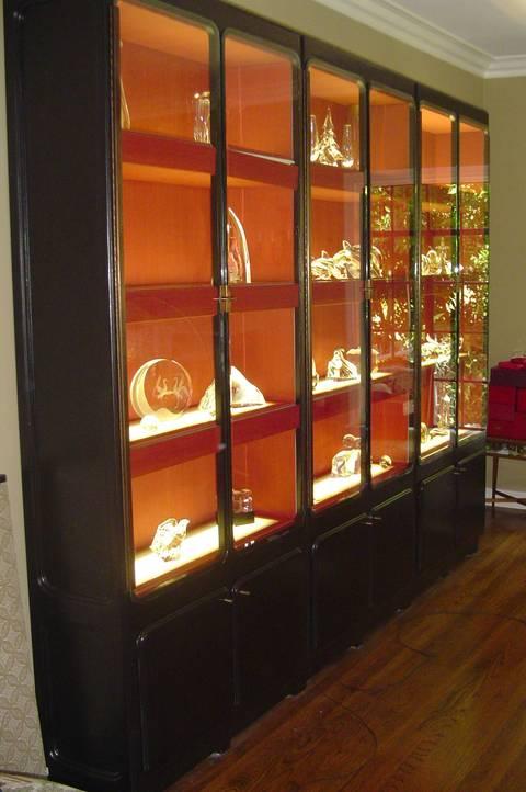 Traditional Entry with wood commercial display cabineet