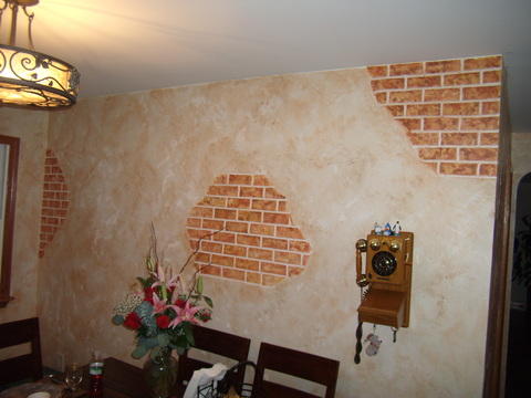 Tuscan Dining Room with old itialian resturant inspiration
