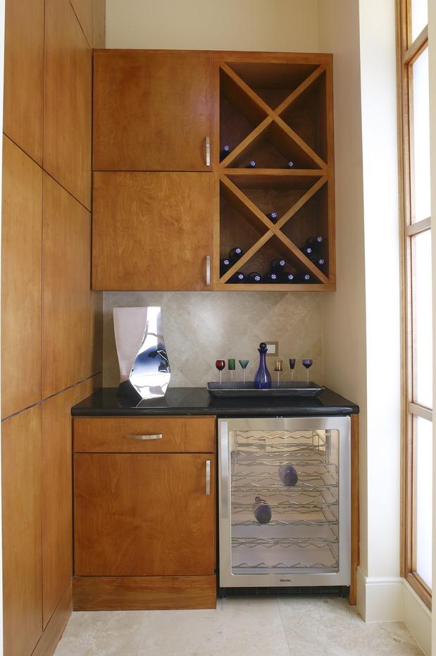 Modern Bar with built in wine storage