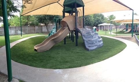 Modern Landscape with plastic play structure