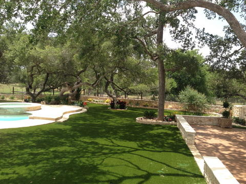 Modern Landscape with cement pool deck