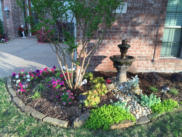 Traditional Landscape In Allen Water Fountain Bird Bath By Traditional Landscape With Front Yard Landscaping