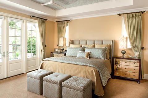 Traditional Bedroom with bedroom french doors