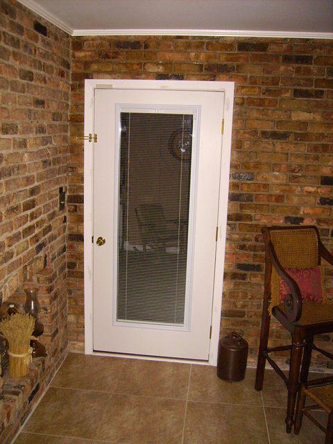 Colonial Entry with windowed exterior door