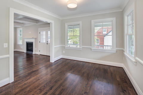 Transitional Dining Room with ceiling mounted lighting