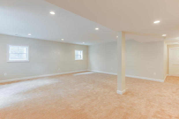Transitional Basement In Alexandria White Interior Trim Paint