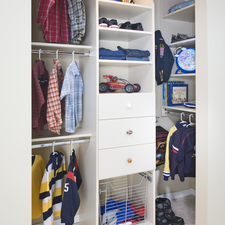 Traditional Closet with closet organization